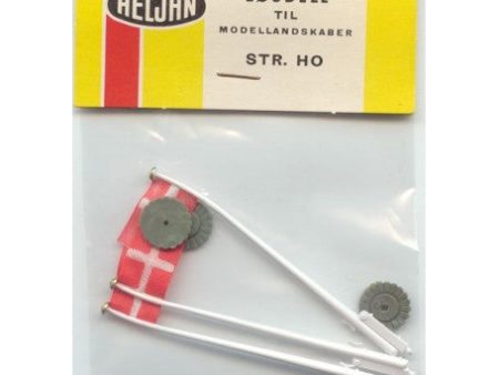 HO 3 Flagpoles In Bag Kit on Sale