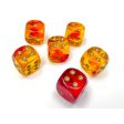 Gemini 16mm d6 Translucent Red-Yellow Gold Block 12 Online