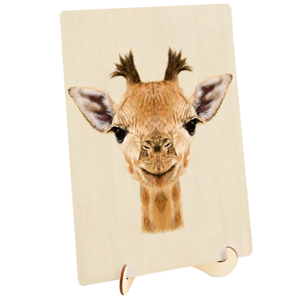 128pc Wooden Jigsaw Puzzle - Giraffe Online Sale