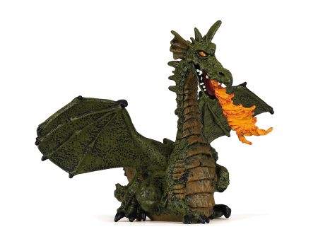 Green Winged Dragon with Flame Figurine Online Sale