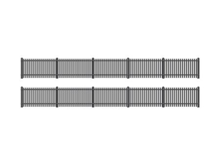 Ratio OO GWR Station Fencing Black (Straight Only) Hot on Sale