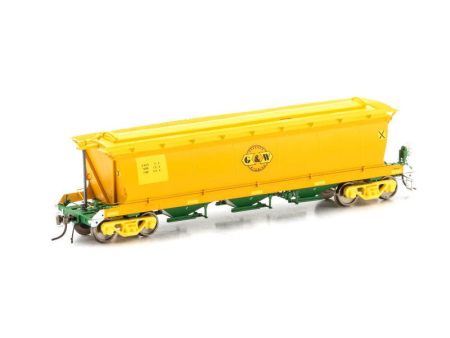 HO AHGX Grain Hopper, GWA Orange Green Yellow with Ground Operated Lids - 4 Car Pack Online Sale