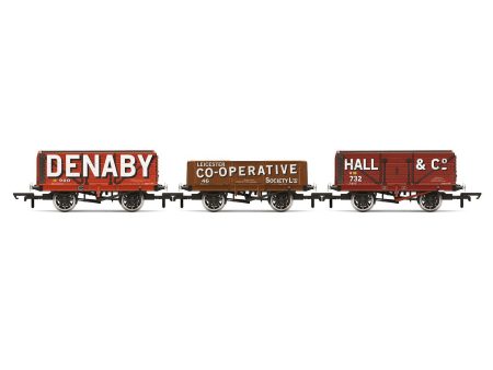 OO Triple Wagon Pack, Denaby Colliery, Leicester Co-Op & Hall & Co - Era 3 Sale