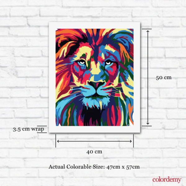 Premium Paint by Numbers Kit - Lion Full Face Online Sale