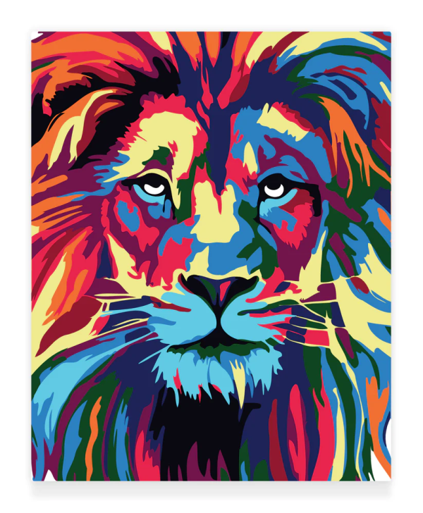 Premium Paint by Numbers Kit - Lion Full Face Online Sale