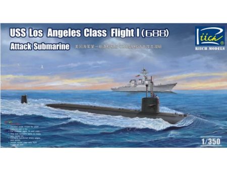 1 350 USS Los Angeles Class Flight I 688 Attack Submarine Plastic Model Kit Cheap